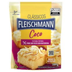 MISTURA PARA BOLO CREMOSO COCO FLEISCHMANN CLÁSSICOS SACHÊ 390G