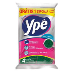 ESPONJA ANATÔMICA MULTIUSO YPÊ LEVE 4 PAGUE 3 UNIDADES