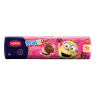 BISCOITO CHOCOLATE RECHEIO MORANGO MINIONS ADRIA PLUGADOS PACOTE 120G