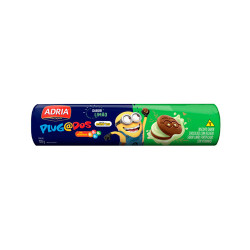 BISCOITO CHOCOLATE RECHEIO LIMÃO MINIONS ADRIA PLUGADOS PACOTE 120G
