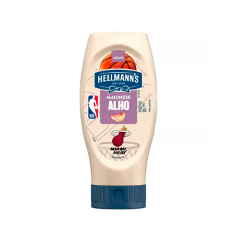 MAIONESE ALHO NBA MIAMI HEAT HELLMANNS SQUEEZE 335G