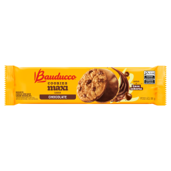 BISCOITO COOKIE COM GOTAS DE CHOCOLATE COBERTURA CHOCOLATE BAUDUCCO MAXI PACOTE 96G