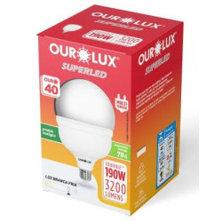 LAMPADA SUPERLED ALTA POTENCIA 40W BIVOLT E-27 6500K OUROLUX