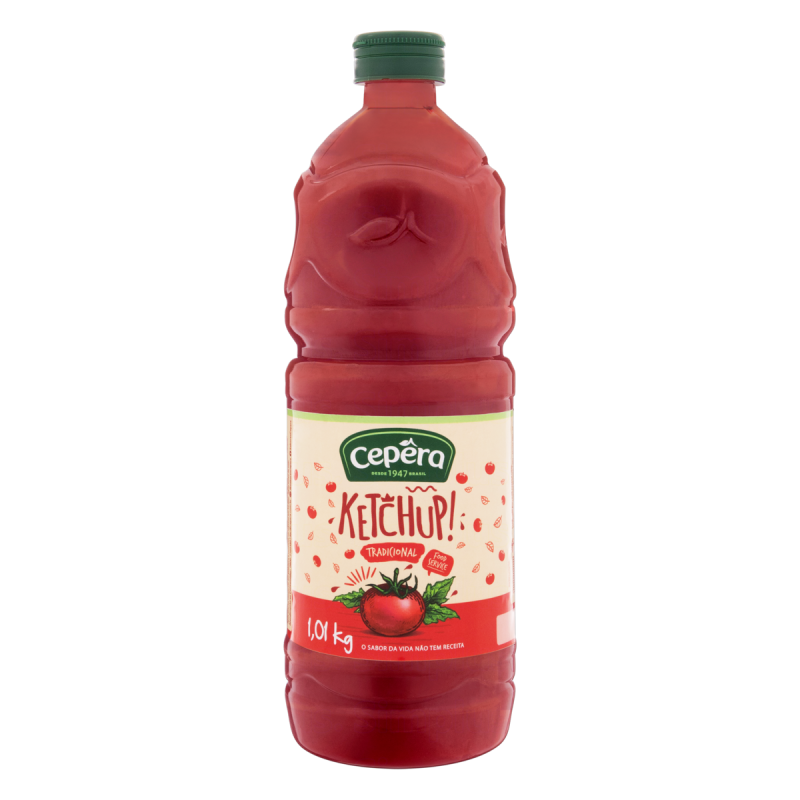 KETCHUP TRADICIONAL CEPÊRA GARRAFA 1,01KG