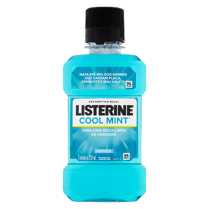 ENXAGUANTE BUCAL HORTELÃ LISTERINE COOL MINT FRASCO 250ML