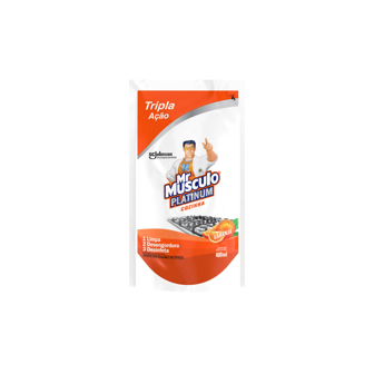 DESINFETANTE COZINHA LARANJA MR MÚSCULO PLATINUM SACHÊ 400ML