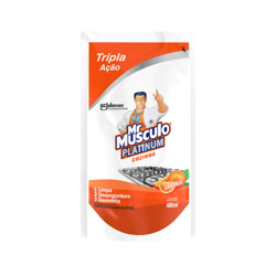DESINFETANTE COZINHA LARANJA MR MÚSCULO PLATINUM SACHÊ 400ML