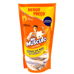 LIMPADOR DESENGORDURANTE COZINHA LARANJA MR MÚSCULO SACHÊ 400ML REFIL ECONÔMICO