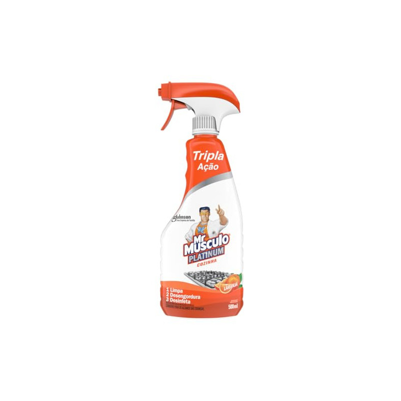 DESINFETANTE USO GERAL LARANJA MR MÚSCULO PLATINUM FRASCO 500ML BORRIFADOR
