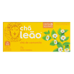 CHÁ CAMOMILA CHÁ LEÃO CAIXA 25G 25 UNIDADES
