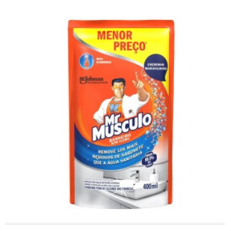 DESINFETANTE BANHEIRO MR MÚSCULO SACHÊ 400ML REFIL ECONÔMICO