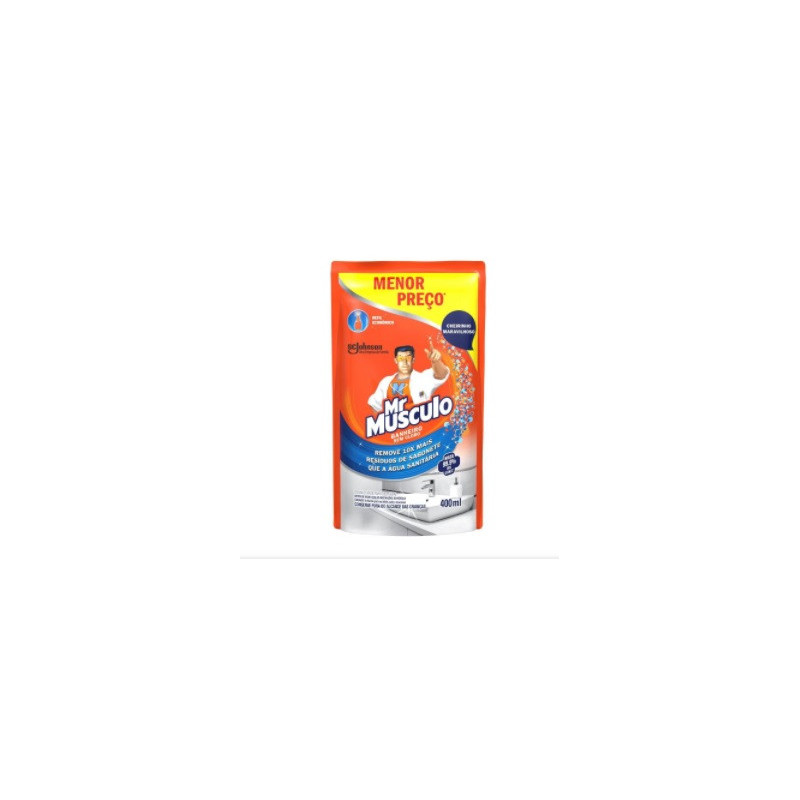 DESINFETANTE BANHEIRO MR MÚSCULO SACHÊ 400ML REFIL ECONÔMICO