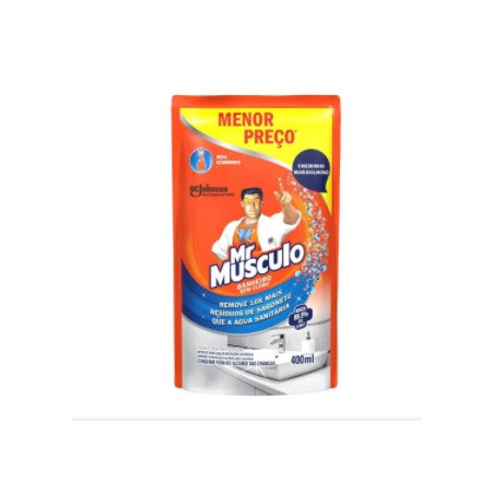 DESINFETANTE BANHEIRO MR MÚSCULO SACHÊ 400ML REFIL ECONÔMICO