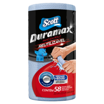 PANO REUTILIZÁVEL EM ROLO AZUL SCOTT DURAMAX 58 UNIDADES