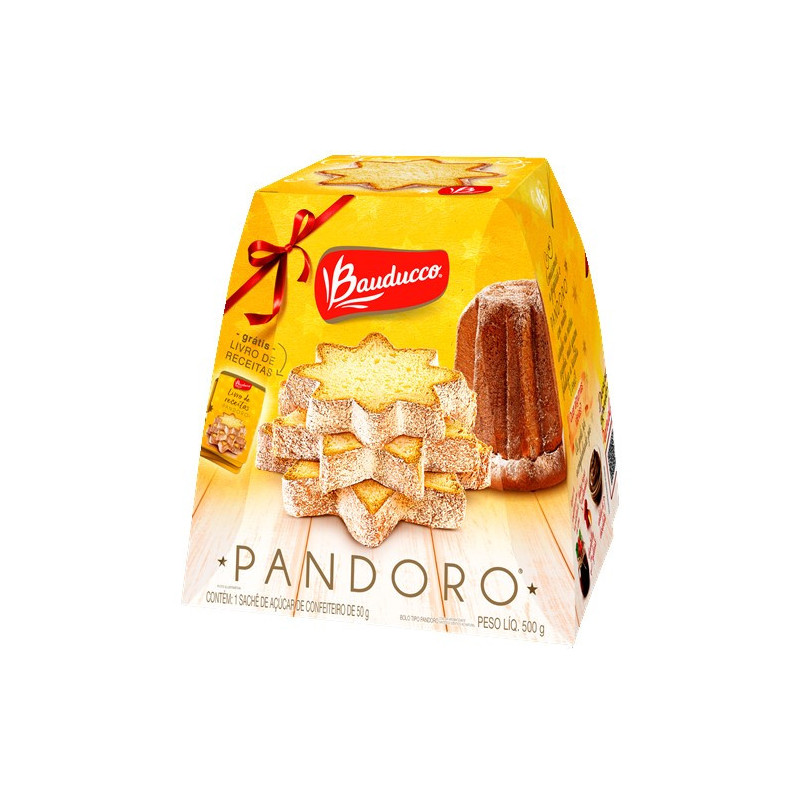 KIT PANETTONE PANDORO 500G + SACHÊ DE AÇÚCAR DE CONFEITEIRO 50G BAUDUCCO