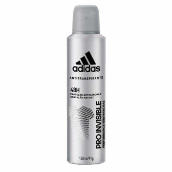 ANTITRANSPIRANTE AEROSSOL PRO INVISIBLE MASCULINO ADIDAS 150ML SPRAY