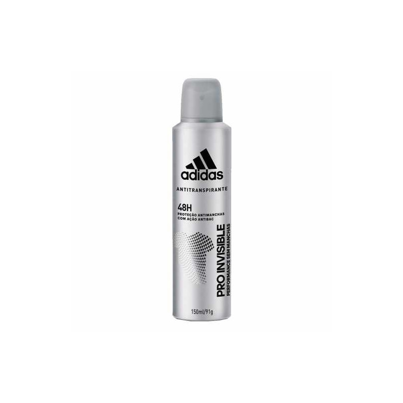 ANTITRANSPIRANTE AEROSSOL PRO INVISIBLE MASCULINO ADIDAS 150ML SPRAY