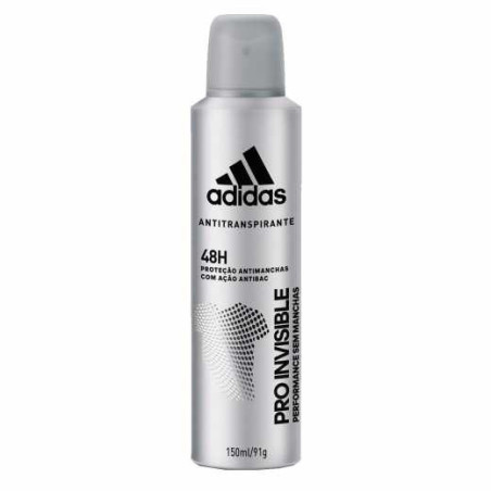 ANTITRANSPIRANTE AEROSSOL PRO INVISIBLE MASCULINO ADIDAS 150ML SPRAY