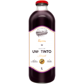 SUCO INTEGRAL UVA TINTO SUPERBOM GARRAFA 1L