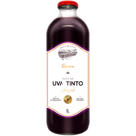 SUCO INTEGRAL UVA TINTO SUPERBOM GARRAFA 1L