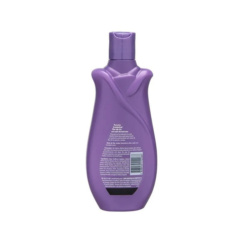 LOÇÃO CORPORAL DEO-HIDRATANTE IRRESISTÍVEL PAIXÃO FRASCO 400ML EMBALAGEM ECONÔMICA
