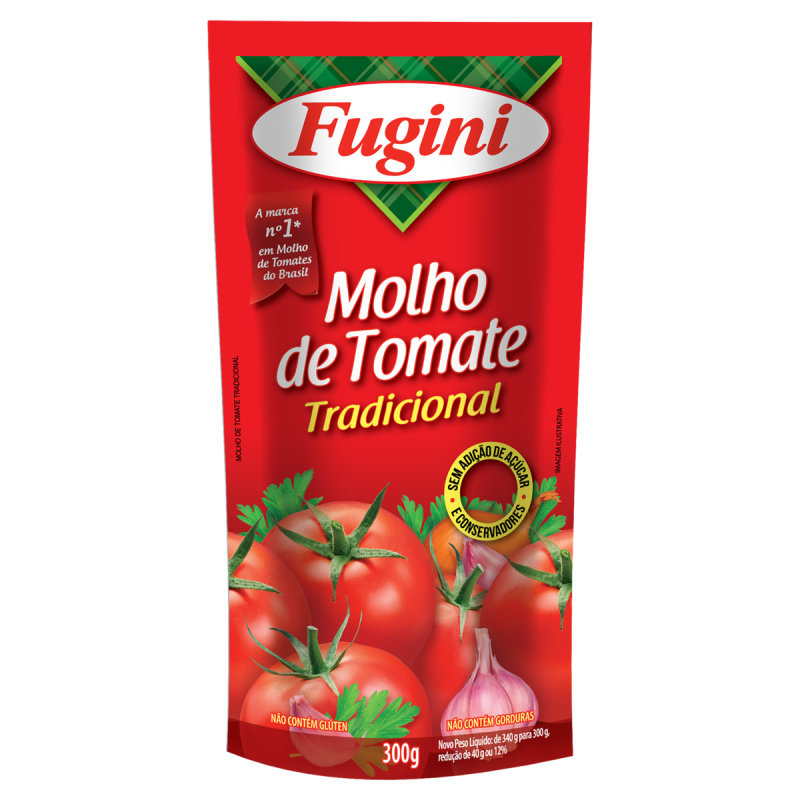 MOLHO DE TOMATE TRADICIONAL FUGINI SACHÊ 300G