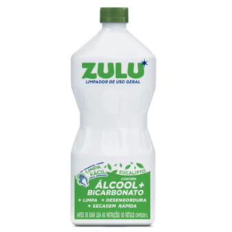 ÁLCOOL LÍQUIDO COM BICARBONATO EUCALIPTO ZULU FRASCO 1L