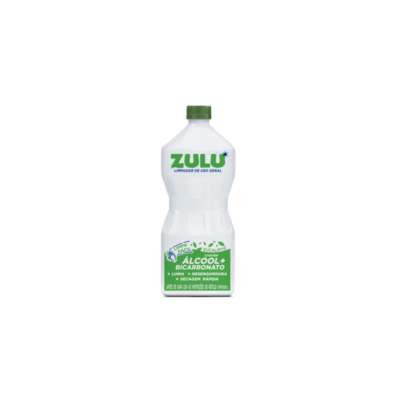 ÁLCOOL LÍQUIDO COM BICARBONATO EUCALIPTO ZULU FRASCO 1L
