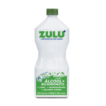 ÁLCOOL LÍQUIDO COM BICARBONATO EUCALIPTO ZULU FRASCO 1L