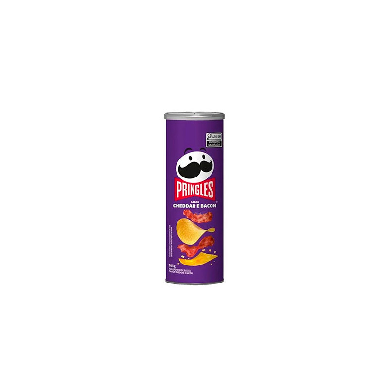 SALGADINHO DE BATATA CHEDDAR E BACON PRINGLES TUBO 105G