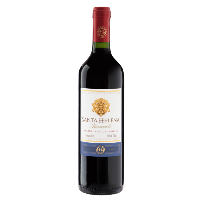 VINHO CHILENO TINTO MEIO SECO RESERVADO SANTA HELENA CABERNET SAUVIGNON VALLE CENTRAL GARRAFA 375ML