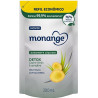 SABONETE LÍQUIDO DETOX CAPIM-LIMÃO & GENGIBRE MONANGE SACHÊ 200ML REFIL ECONÔMICO