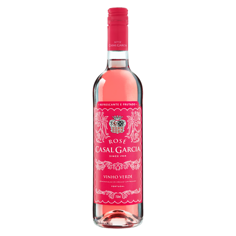 VINHO PORTUGUÊS ROSÉ MEIO SECO CASAL GARCIA VINHO VERDE GARRAFA 750ML