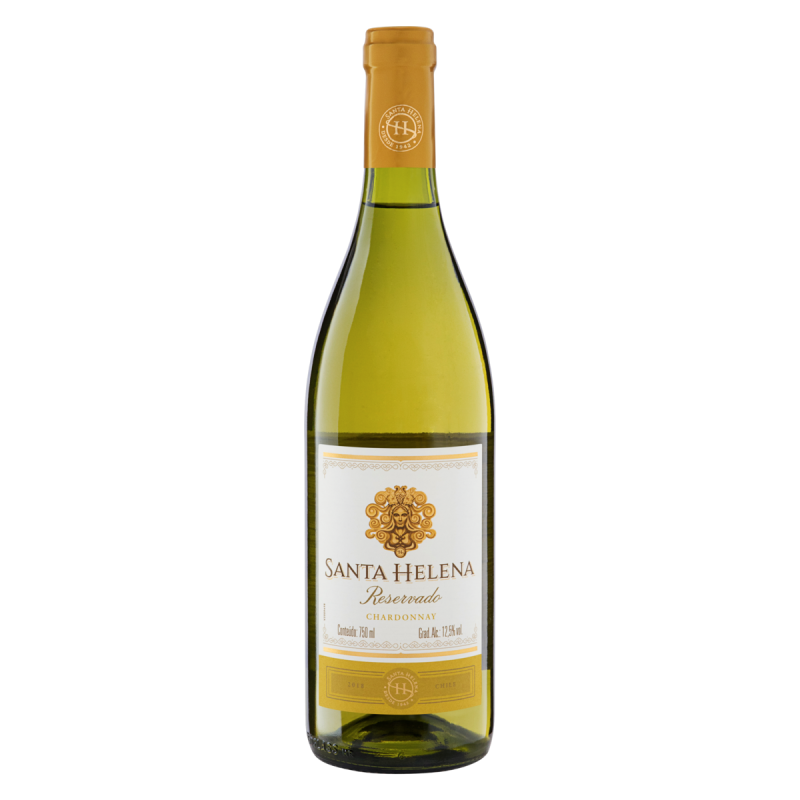 VINHO CHILENO BRANCO SECO RESERVADO SANTA HELENA CHARDONNAY VALLE CENTRAL GARRAFA 750ML