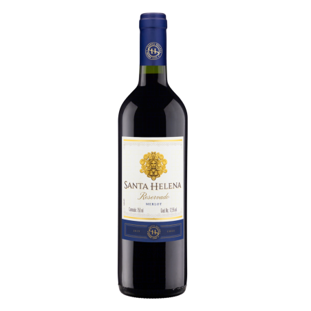 VINHO CHILENO TINTO MEIO SECO RESERVADO SANTA HELENA MERLOT VALLE CENTRAL GARRAFA 750ML