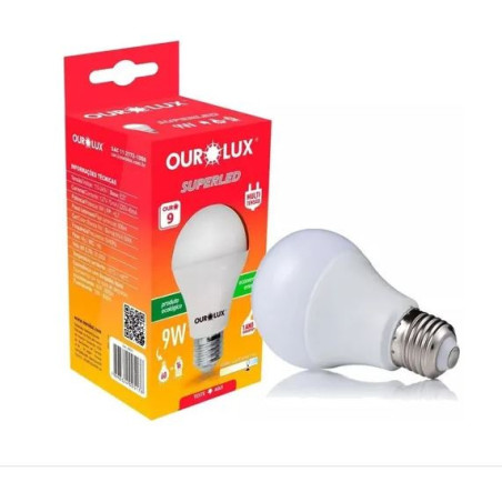 LAMPADA 9W SUPERLED BIVOLT 6400K OUROLUX