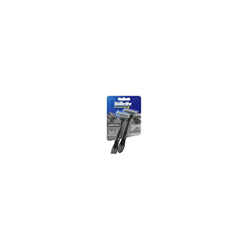 APARELHO DESCARTÁVEL PARA BARBEAR GILLETTE PRESTOBARBA3 CARBONO 2 UNIDADES