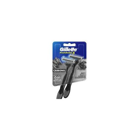 APARELHO DESCARTÁVEL PARA BARBEAR GILLETTE PRESTOBARBA3 CARBONO 2 UNIDADES