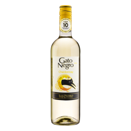 VINHO CHILENO BRANCO SECO SAN PEDRO GATO NEGRO CHARDONNAY VALLE CENTRAL GARRAFA 750ML