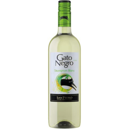 VINHO CHILENO BRANCO SECO SAN PEDRO GATO NEGRO SAUVIGNON BLANC VALLE CENTRAL GARRAFA 750ML