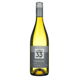 VINHO ARGENTINO BRANCO SECO LATITUD 33º CHARDONNAY MENDOZA GARRAFA 750ML