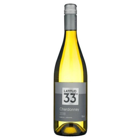 VINHO ARGENTINO BRANCO SECO LATITUD 33º CHARDONNAY MENDOZA GARRAFA 750ML