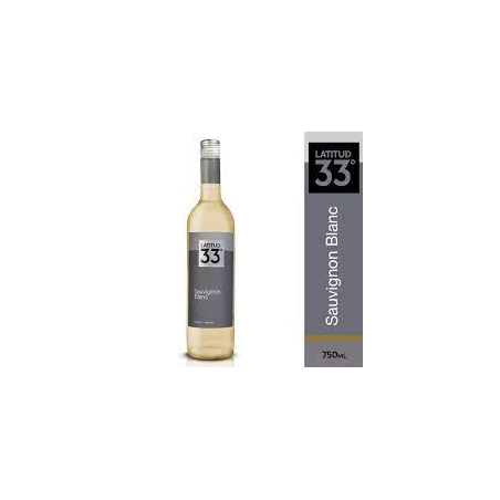 VINHO ARGENTINO BRANCO SECO LATITUD 33º SAUVIGNON BLANC MENDOZA GARRAFA 750ML