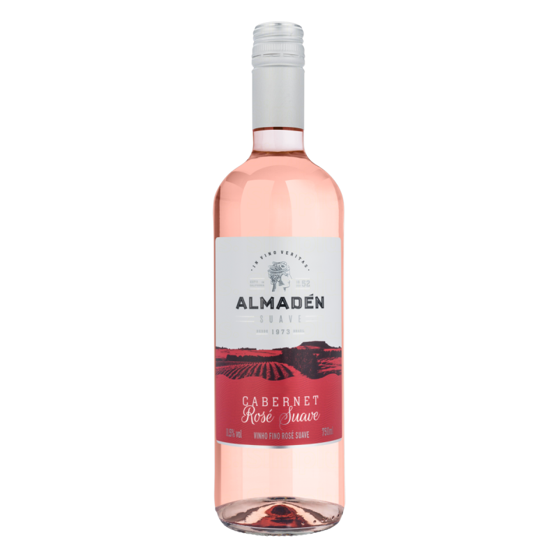 VINHO BRASILEIRO ROSÉ SUAVE ALMADÉN CABERNET SERRA GAÚCHA GARRAFA 750ML