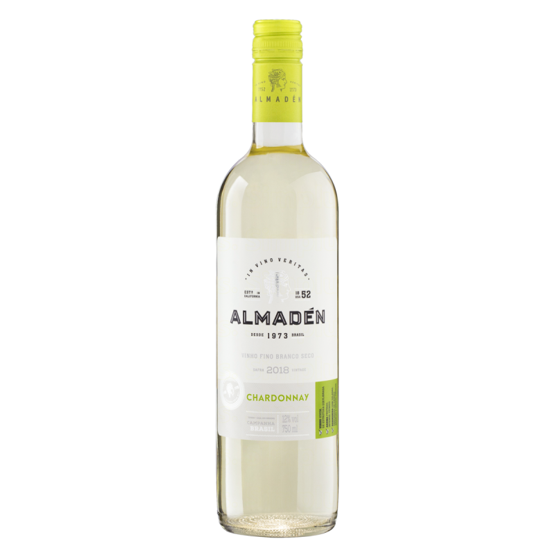 VINHO BRASILEIRO BRANCO SECO ALMADÉN CHARDONNAY CAMPANHA GARRAFA 750ML