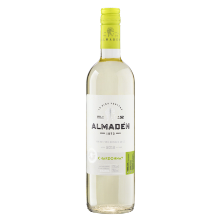 VINHO BRASILEIRO BRANCO SECO ALMADÉN CHARDONNAY CAMPANHA GARRAFA 750ML