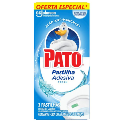 DETERGENTE SANITÁRIO PASTILHA ADESIVA FRESH PATO 3 UNIDADES OFERTA ESPECIAL