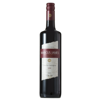 VINHO BRASILEIRO TINTO MEIO SECO MARCUS JAMES CABERNET SAUVIGNON SERRA GAÚCHA GARRAFA 750ML