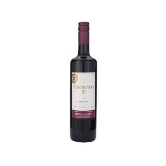 VINHO BRASILEIRO TINTO MEIO SECO MARCUS JAMES MERLOT SERRA GAÚCHA GARRAFA 750ML