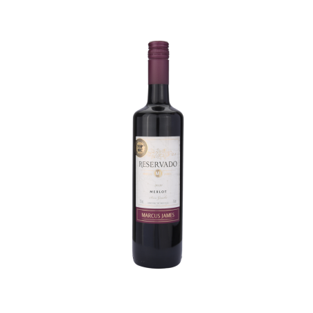 VINHO BRASILEIRO TINTO MEIO SECO MARCUS JAMES MERLOT SERRA GAÚCHA GARRAFA 750ML